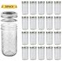 SXUDA Mason Jars 12 oz Mini Canning Jars with Regular Silver Lids and Bands Regular Mouth Jelly Jar for Jam, Honey, Wedding Favors, Shower Favors, Baby Foods, DIY Magnetic Spice Jars, 20 PACK