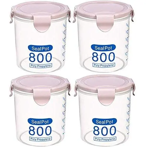 4 pcs 800 ml Pots Transparent Plastiques Scellés, Canettes Rondes Couvertes pour Lait en Poudre, Canettes Alimentaires, Boîtes de Remplissage, Réservoirs de Cuisine 4 pcs 800 ml Pots Transparent Plastiques Scellés, Canettes Rondes Couvertes pour Lait en Poudre, Canettes Alimentaires, Boîtes de Remplissage, Réservoirs de Cuisine