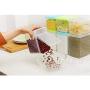 Tree House Pp Plastic Storage Box, Large Food Canisters Durable Transparent Jars with lid Pack of 5-G 1.3lx5