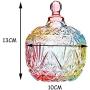 Multi-purpose Candy Jar, Retro Food Jewelry Storage Box With Lid Colorful Glass Spice Pots-small