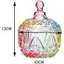 Multi-purpose Candy Jar, Retro Food Jewelry Storage Box With Lid Colorful Glass Spice Pots-small