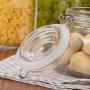 Glass seasoning box set salt sugar spice pepper condiment container kitchen cruet seasonings tools glass jar storage container with lid-A 9.5x17cm(4x7inch)