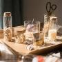 Kitchen Storage Containers with Cork Lids Kitchen Organization Glass Storage Jar (L)