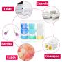 Selizo Travel Bottles Containers Silicone and Plastic Cream Jars with TSA Approved Toiletry Case for Toiletries Cosmetic Makeup Body Hand Cream Lotion Shampoo
