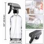 Glass Spray Bottle, Niuta 16 OZ Clearr Glass Empty Spray Bottles with Labels for Plants, Pets, Essential Oils, Cleaning Products - Black Trigger Sprayer w/Mist and Stream Settings