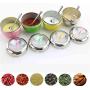 CSPFAIRY 304 Stainless Steel Kitchen Spice Jars Seal Apple Creativity Jar Salt and Sugar Cruet Seasoning Multifunction 4 Pcs/Set