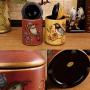 Chinashow Vintage Lagerzeugbehälter mit Deckel - Keramik Süßigkeitendose Teedose Aufbewahrungsdosen für Mehl, Zucker, Tee, Kaffee, Kekse und Süßigkeiten im amerikanischen/europäischen Stil 100893