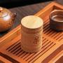 2pcs Bamboo Tea Canister, Portable Tea Lettering