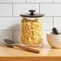 mDesign Modern Round Kitchen Countertop Storage Organizer Canister Jar for Sugar, Flour, Tea, Coffee, Spices, Candy, and Beans, 2 Pack - Clear/Bronze
