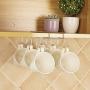 Togethluer Metal Coffee Mug Rack, Tea Coffee Cup Holder Mug Metal Rack Under Shelf Board Hook Storage Organizer, Cup Jars Storage Display Organizer Rack