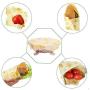 Reusable Beeswax Food Storage Wraps 4 Pack, Eco Friendly Wax Wraps for Food, Healthy Alternative to Saran Wrap - 1 Large, 2 Medium, 1 Small