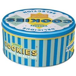 Nostalgic-Art 30605 - Home & Country - Wonder Cookies Blue, Storage Tin Box Round L