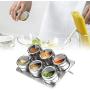 Dj siphraya Magnetic Spice Storage Container Jar Tins With Rack Holder Stainless Steel Silver Base Size 6.18X9.05 Inch Set Of 14 See Through Lids With Sifting Holes Rack Mounts Easily To Wall
