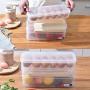 FGDJEE Food Storage Containers Refrigerator Bin Plastic Food Containers Space Saving Easy Snap Lock BPA Free Kitchen Use (B)