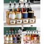 Multi-purpose Ceramic Spice Jar Set, Nordic Kitchen Condiment Jar Set With Seasoning Rack Wood Lids Spoon Household Spice Storage Canister-b