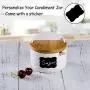 Bocal en Céramique pour Sucre - Pot à Condiments avec Couvercle et Cuillère, Contenant Inversable pour Épices, Crème, etc. Avec Étiquette Chaleur, Cadeau Pratique/Décoration Mignonne/Meilleur Rangement Cuisine, Semicirculaire, 270ML (9.1oz) Bocal en Céramique pour Sucre - Pot à Condiments avec Couvercle et Cuillère, Contenant Inversable pour Épices, Crème, etc. Avec Étiquette Chaleur, Cadeau Pratique/Décoration Mignonne/Meilleur Rangement Cuisine, Semicirculaire, 270ML (9.1oz)