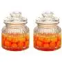 HIZLJJ 2Pcs Glass Cookie and Candy Jar with Airtight Lid, Food Storage Jar, Flour and Sugar Glass Canister (Size : S) HIZLJJ 2Pcs Glass Cookie and Candy Jar with Airtight Lid, Food Storage Jar, Flour and Sugar Glass Canister (Size : S)