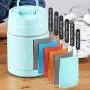 Bouteille isotherme en acier inoxydable pour enfants, contenant alimentaire à vide étanche avec cuillère pliable, isolation 8-12 heures, sac de rangement (Couleur : Vert, Taille : 800ML) Bouteille isotherme en acier inoxydable pour enfants, contenant alimentaire à vide étanche avec cuillère pliable, isolation 8-12 heures, sac de rangement (Couleur : Vert, Taille : 800ML)