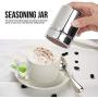 Stainless Steel Lid Design Seasoning Jar Pepper Salt Spice Seasoning Pot Can Tank for Home Kitchen BBQ Camping
