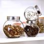 HOUSIYU Sealed Storage Tanks Inclined Glass Snacks Candy Nuts Grain Candy Jars, Suitable for Home Kitchen Bathroom Organization and Storage, 1500ML