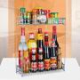 GBX Kitchen Cabinet Shelf Organiser,Shelf Racks Home Spice Rack Supplies Shelf Spice Jar Storage Rack Floor Storage Shelf Condiment Box Corner Frame