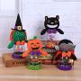 Transer Halloween Candy Box, Happy Halloween Ghost Pumpkin Party Favors Sweets Gift Transparent Storage Case Jar (D)