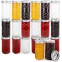 Glasbehälter 12 OZ, VERONES Marmeladengläser mit Standarddeckeln, ideal für Marmelade, Honig, Hochzeitsgeschenke, Duschgeschenke, Babynahrung, 20 Stück
