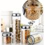 Glass Sealed Jars, Moisture-Proof Kitchen Food Containers, Stored Coffee Beans/Pasta/Cereal/Oatmeal