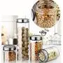 Bocaux en verre, contenants alimentaires étanches, pour stockage des grains de café/pâtes/céréales/avoine Bocaux en verre, contenants alimentaires étanches, pour stockage des grains de café/pâtes/céréales/avoine
