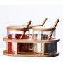 TNKML Glass Seasoning Jar Condiment Seasoning Jar Glass Seasoning Container, Spoon With Wooden Lid Storage Jar, Used For Kitchen Tea Coffee Sugar Salt