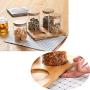 Glass Sealed Jars, Moisture-Proof Kitchen Food Containers, Storage Of Spices/Biscuits/Oatmeal/Coffee Beans