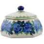 Polish Pottery 4-inch Jar with Lid made by Ceramika Artystyczna (Floral Spring Theme) + Certificate of Authenticity