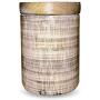 Kauri Ceramic Vintage Cookie Jar with Mango Wood Top - Made for Fresh Dog Treats, Cookies, Utensils with Air Tight Seal