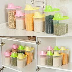 Tinffy Transparent Plastic Sealed Fresh-keeping Food Storage Container Storage Jar 1pcs(S)