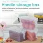 Kühlschrank Lagerbox Transparente Behälter Organizer Versiegelte Lebensmittel Früchte - Gläser Boxen Flaschen Gläser Boxen Störtezeuger Lagereinheit Kühlschrank Rechteckige Lagereinheit