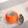 Shape Persimmon Tea Box Creative Porcelain Tea Storage Jar Small Green Tea Sealed Cans Portable Food Canister Spice Storage Tank Condiment bottles (Color : Persimmon box)