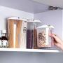 Plastic Dry Cereal Dispenser Storage Box Kitchen Food Grain Rice Container Transparent Crisper Grains Food Storage Tank Rice Beans Stoarge Jar Household Food Preservation Cans Containers (4 Grids)