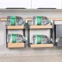 Shelf Organizer Kitchen Organization Spice Rack Wall Mounted Hanging Basket With 2 Spice Holder And Hooks Steel Shelf Seasoning Display Jars Storage For Bathroom Pantry (Size : 70x14x47.7cm)