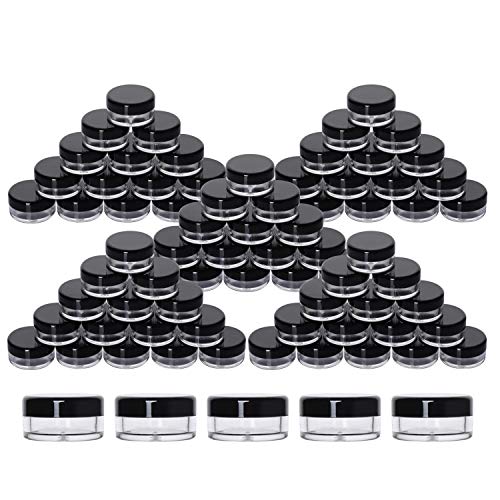 100 Pieces 3g Travel Cream Containers Leak Proof Small Size Sample Jars Empty Lip Balm Containers