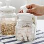 Shelf Floating Glass Sealed Jar Portable Storage Jar Small Animals Covers Jar Whole Grains Storage Box Storage Tank.