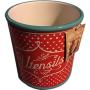 Pioneer Woman 6 1/2 x 7 Polka Dot Stoneware Utensil Canister – Kerzehalter aus Ton mit Polka Dots, 6,5 x 7 cm – von Pioneer Woman