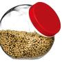 HOUSIYU Candy Jar Tilt-Type Sealed Can with Lid, Suitable for Confectionery Food, Dried Fruit Seasoning, Glass Food Storage Container, 1500ml