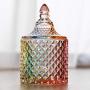 Yl Ly 789 Crystal Rome Crystal Candy Jar With Lid Exquisite Embossed Biscuit Barrel Cookies Tin Candlestick Jewelry Storage Storage Tank C 1
