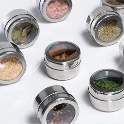 | Storage Bottles & Jars | 10pcs/set Clear Lid Magnetic Spice Tin Jar Stainless Steel Spice Sauce Storage Container Jars Kitchen Condiment Holder | by HUDITOOLS | 1 PCs