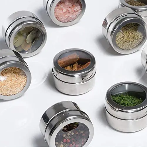 Bouteilles et Pots de Rangement | 10pcs/jeu Pot Magnétique en Acier Inox Transparent avec Couvercle pour Épices, Sauces, Contenants de Rangement de Cuisine | par HUDITOOLS | 1 Pièce Bouteilles et Pots de Rangement | 10pcs/jeu Pot Magnétique en Acier Inox Transparent avec Couvercle pour Épices, Sauces, Contenants de Rangement de Cuisine | par HUDITOOLS | 1 Pièce