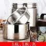 Isolierbecher-Lunchbox, 3er-Behälter, Heißer Thermosbehälter, Essbehälter Reisetruhe, Edelstahl, US-Lagerung (1,8L)