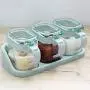 Condiment Box Set Household Spice Tank Salt Jar Seasoning Bottle Condiment Receiving Box Kitchen Glass Container Set Condiment bottles Condiment Box Set Household Spice Tank Salt Jar Seasoning Bottle Condiment Receiving Box Kitchen Glass Container Set Condiment bottles