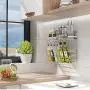 Kitchen Organization Spice Rack Wall Mounted Stainless Steel Shelf Hanging Basket Holder Seasoning Baskets Jars Storage Display For Bathroom Kitchen Organization Spice Rack Wall Mounted Stainless Steel Shelf Hanging Basket Holder Seasoning Baskets Jars Storage Display For Bathroom