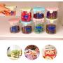 Hemoton Plastic Storage Jars with Lids,Clear Canister Food Storage containers canister set for dry flour Cereal Coffee Sugar Rice Snacks(3pcs 1500ml）