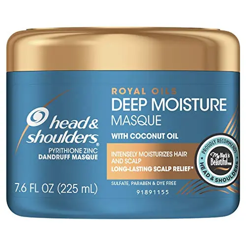 Masque Profond Head & Shoulders Hydratant, Anti-Démangeaisons et Soin du Cuir Chevelu, Collection Huiles Royales avec Huile de Coco, Pour Cheveux Naturels et Bouclés, 250 ml Masque Profond Head & Shoulders Hydratant, Anti-Démangeaisons et Soin du Cuir Chevelu, Collection Huiles Royales avec Huile de Coco, Pour Cheveux Naturels et Bouclés, 250 ml